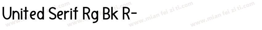 United Serif Rg Bk R字体转换